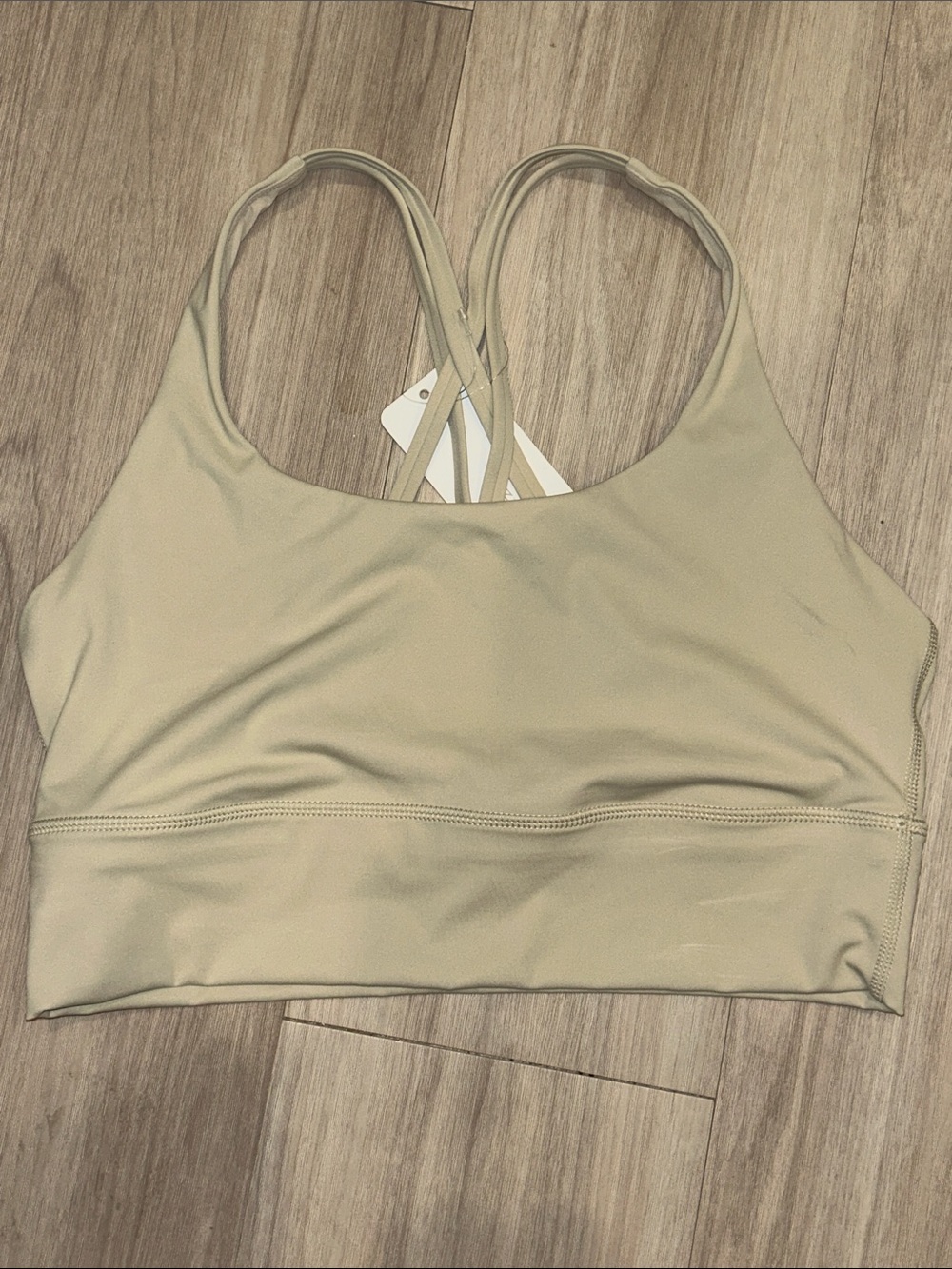 CRZ YOGA Longline Yoga Bra L 12 Mojave Tan NEW